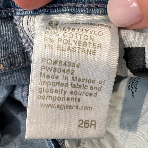 AG Adriano Goldschmied Ex-Boyfriend Slouchy Slim Cropped Jeans Size 26 - Picture 7 of 11